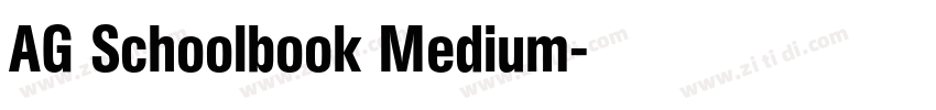 AG Schoolbook Medium字体转换